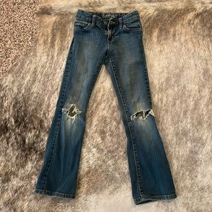 Girls bootcut destroyed jeans old navy